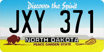 ND license plate JXY371