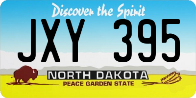 ND license plate JXY395