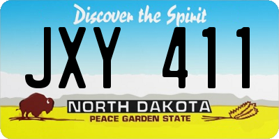 ND license plate JXY411