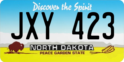ND license plate JXY423