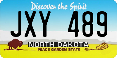 ND license plate JXY489