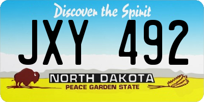 ND license plate JXY492