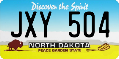 ND license plate JXY504