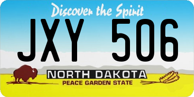 ND license plate JXY506