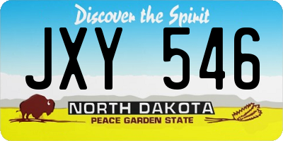 ND license plate JXY546