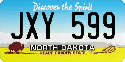 ND license plate JXY599
