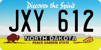 ND license plate JXY612