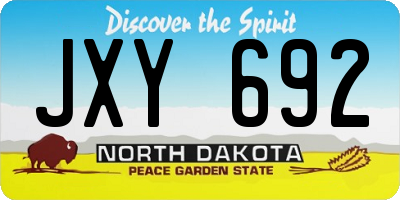 ND license plate JXY692