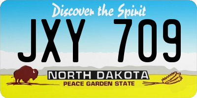 ND license plate JXY709