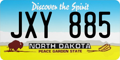 ND license plate JXY885