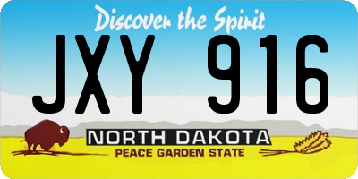 ND license plate JXY916