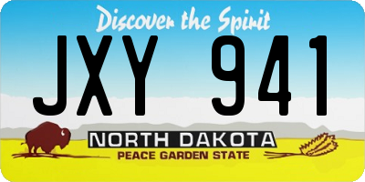 ND license plate JXY941