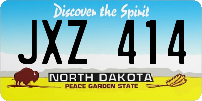 ND license plate JXZ414