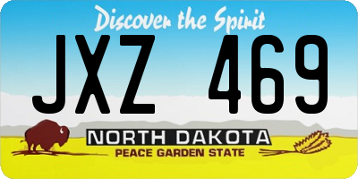 ND license plate JXZ469