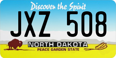 ND license plate JXZ508