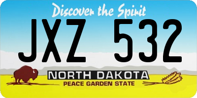 ND license plate JXZ532