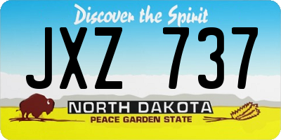 ND license plate JXZ737