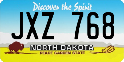 ND license plate JXZ768
