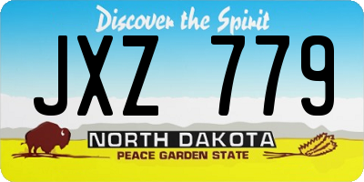 ND license plate JXZ779