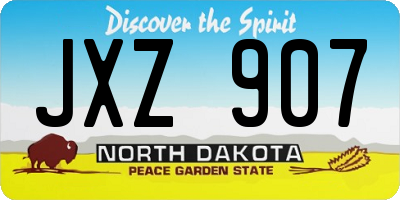 ND license plate JXZ907