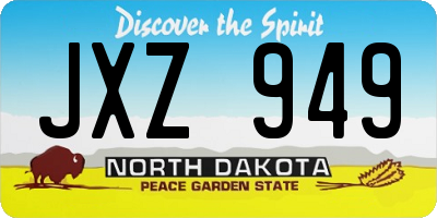 ND license plate JXZ949