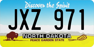 ND license plate JXZ971