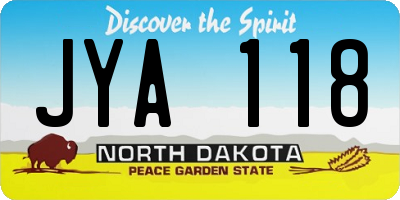ND license plate JYA118