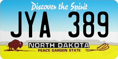 ND license plate JYA389