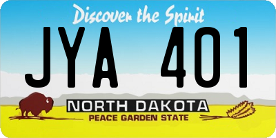 ND license plate JYA401