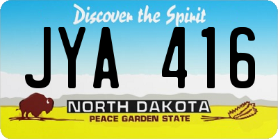 ND license plate JYA416