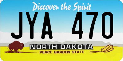 ND license plate JYA470