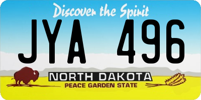 ND license plate JYA496