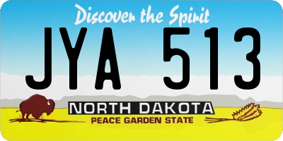 ND license plate JYA513