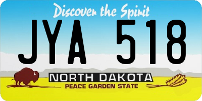 ND license plate JYA518