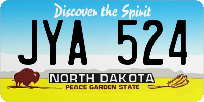 ND license plate JYA524