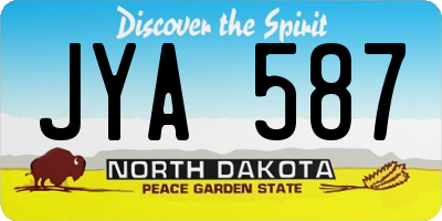 ND license plate JYA587