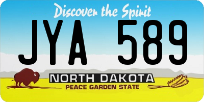 ND license plate JYA589
