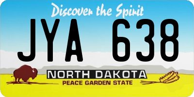 ND license plate JYA638