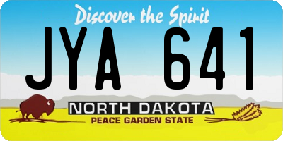 ND license plate JYA641