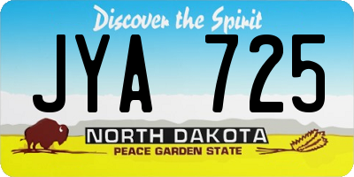 ND license plate JYA725
