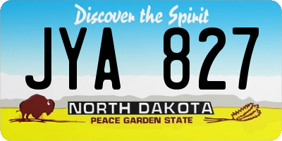 ND license plate JYA827