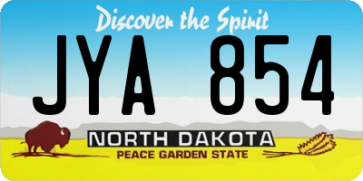 ND license plate JYA854