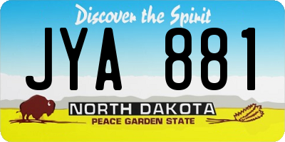 ND license plate JYA881