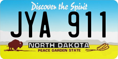 ND license plate JYA911