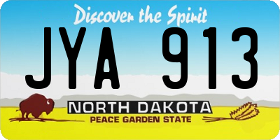 ND license plate JYA913