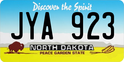 ND license plate JYA923