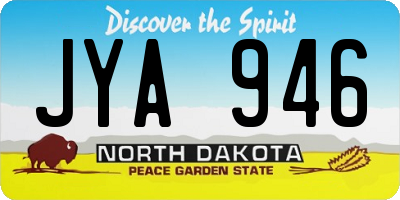 ND license plate JYA946