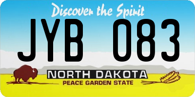 ND license plate JYB083