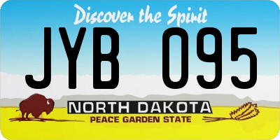 ND license plate JYB095