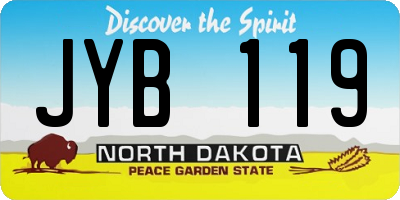 ND license plate JYB119
